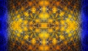 Preview wallpaper fractal, pattern, glow, abstraction, yellow