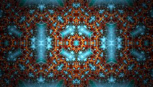 Preview wallpaper fractal, pattern, glow, abstraction, blue, brown