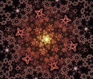 Preview wallpaper fractal, pattern, glow, abstraction, brown