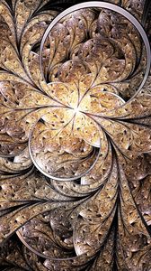 Preview wallpaper fractal, pattern, glow, brown, abstraction
