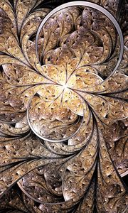 Preview wallpaper fractal, pattern, glow, brown, abstraction