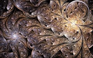 Preview wallpaper fractal, pattern, glow, brown, abstraction