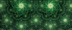 Preview wallpaper fractal, pattern, glow, green, abstraction