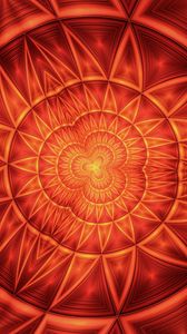 Preview wallpaper fractal, pattern, glow, red, abstraction