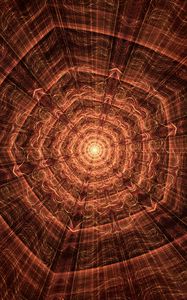 Preview wallpaper fractal, pattern, glow, rays, abstraction, brown