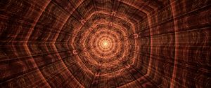 Preview wallpaper fractal, pattern, glow, rays, abstraction, brown