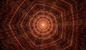 Preview wallpaper fractal, pattern, glow, rays, abstraction, brown