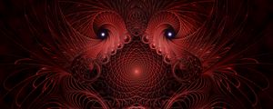 Preview wallpaper fractal, pattern, glow, abstraction, red