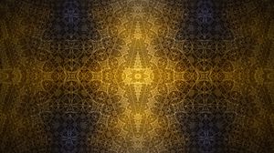 Preview wallpaper fractal, pattern, glow, yellow, abstraction