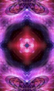 Preview wallpaper fractal, pattern, glow, purple, abstraction, symmetry