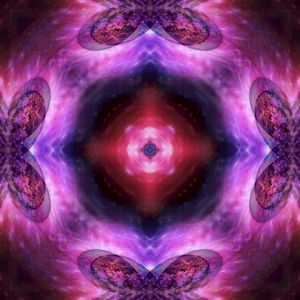 Preview wallpaper fractal, pattern, glow, purple, abstraction, symmetry