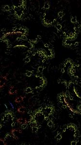 Preview wallpaper fractal, pattern, green, dark, abstraction
