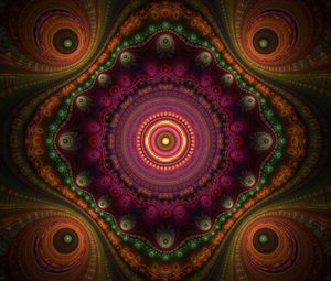 Preview wallpaper fractal, pattern, kaleidoscope, colorful, abstraction