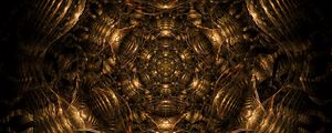 Preview wallpaper fractal, pattern, kaleidoscope, abstraction, brown