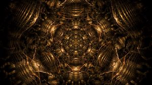 Preview wallpaper fractal, pattern, kaleidoscope, abstraction, brown