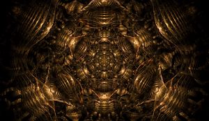 Preview wallpaper fractal, pattern, kaleidoscope, abstraction, brown