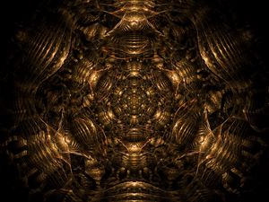 Preview wallpaper fractal, pattern, kaleidoscope, abstraction, brown