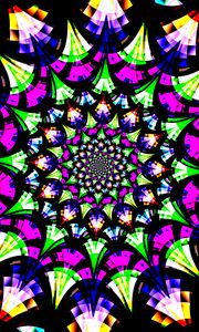 Preview wallpaper fractal, pattern, kaleidoscope, abstraction, colorful