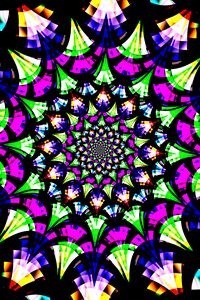 Preview wallpaper fractal, pattern, kaleidoscope, abstraction, colorful
