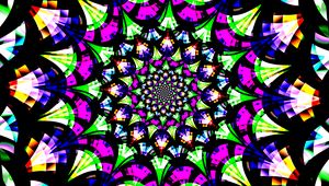 Preview wallpaper fractal, pattern, kaleidoscope, abstraction, colorful