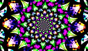Preview wallpaper fractal, pattern, kaleidoscope, abstraction, colorful