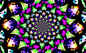 Preview wallpaper fractal, pattern, kaleidoscope, abstraction, colorful