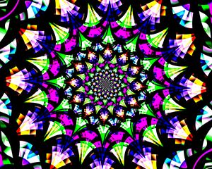 Preview wallpaper fractal, pattern, kaleidoscope, abstraction, colorful