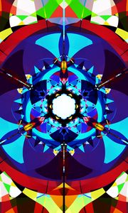 Preview wallpaper fractal, pattern, kaleidoscope, shapes, abstraction, colorful