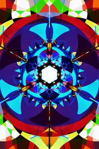 Preview wallpaper fractal, pattern, kaleidoscope, shapes, abstraction, colorful