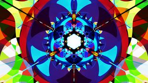 Preview wallpaper fractal, pattern, kaleidoscope, shapes, abstraction, colorful