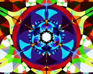 Preview wallpaper fractal, pattern, kaleidoscope, shapes, abstraction, colorful