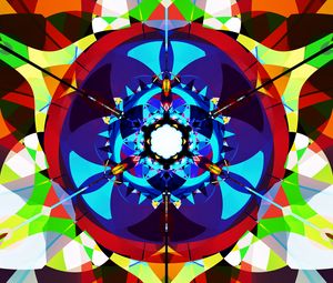 Preview wallpaper fractal, pattern, kaleidoscope, shapes, abstraction, colorful