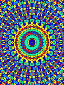 Preview wallpaper fractal, pattern, kaleidoscope, circles, abstraction, colorful