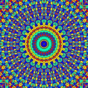 Preview wallpaper fractal, pattern, kaleidoscope, circles, abstraction, colorful