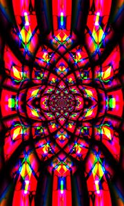Preview wallpaper fractal, pattern, kaleidoscope, abstraction, bright