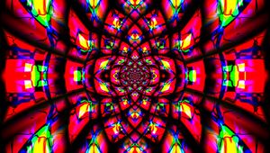 Preview wallpaper fractal, pattern, kaleidoscope, abstraction, bright