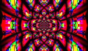 Preview wallpaper fractal, pattern, kaleidoscope, abstraction, bright