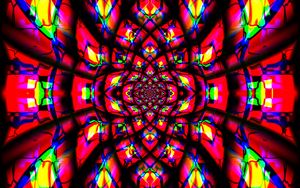 Preview wallpaper fractal, pattern, kaleidoscope, abstraction, bright