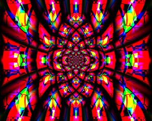 Preview wallpaper fractal, pattern, kaleidoscope, abstraction, bright