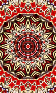 Preview wallpaper fractal, pattern, kaleidoscope, abstraction, red