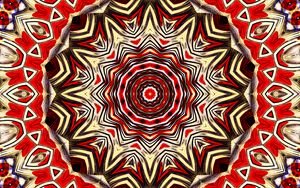 Preview wallpaper fractal, pattern, kaleidoscope, abstraction, red