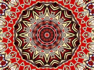 Preview wallpaper fractal, pattern, kaleidoscope, abstraction, red