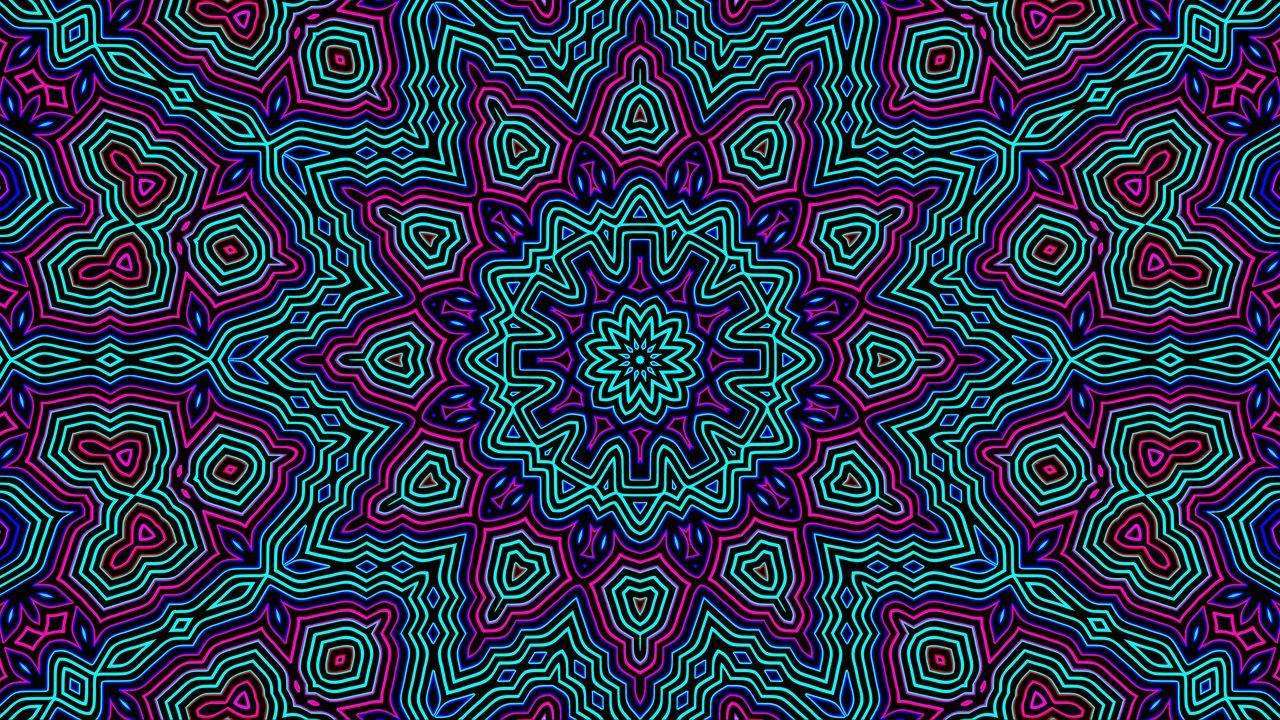 Wallpaper fractal, pattern, kaleidoscope, bright, abstraction