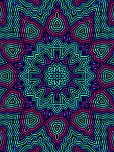 Preview wallpaper fractal, pattern, kaleidoscope, bright, abstraction