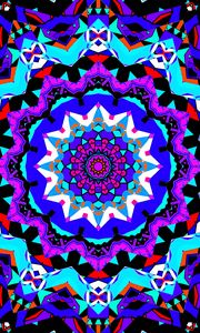 Preview wallpaper fractal, pattern, kaleidoscope, abstraction, bright, background