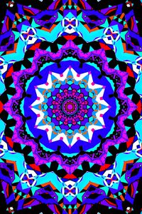 Preview wallpaper fractal, pattern, kaleidoscope, abstraction, bright, background