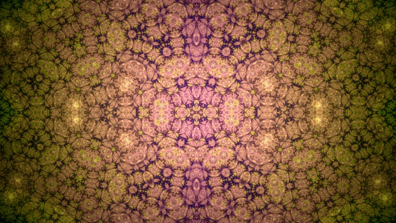 Wallpaper fractal, pattern, light, bright, abstraction, digital