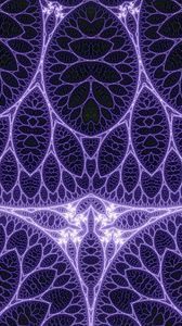 Preview wallpaper fractal, pattern, lines, glow, abstraction, purple