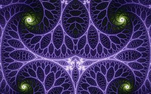 Preview wallpaper fractal, pattern, lines, glow, abstraction, purple