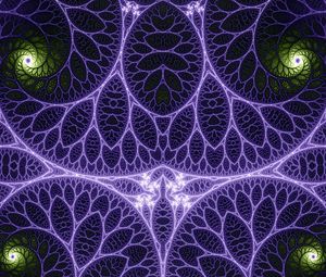 Preview wallpaper fractal, pattern, lines, glow, abstraction, purple